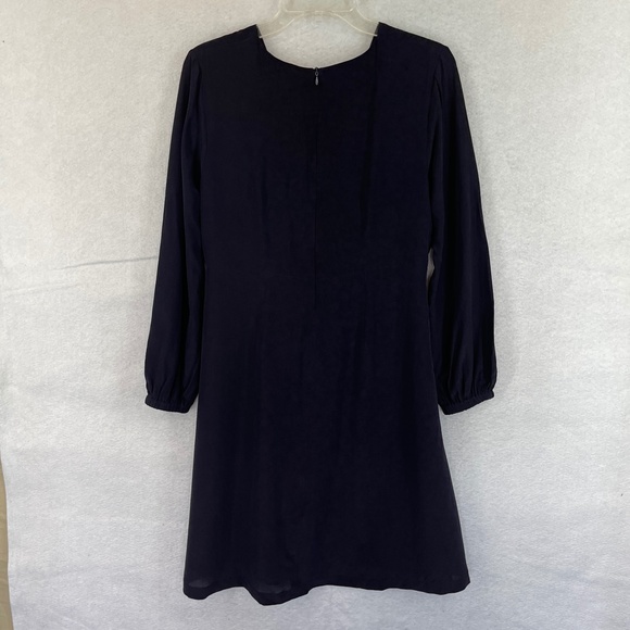 Rungolee Charlotte Dress Long Sleeve Silky V Neck Navy Size M - Picture 8 of 12
